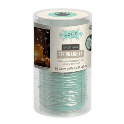10-Foot LED Battery-Operated String Lights in Silver - Bed Bath & Beyond